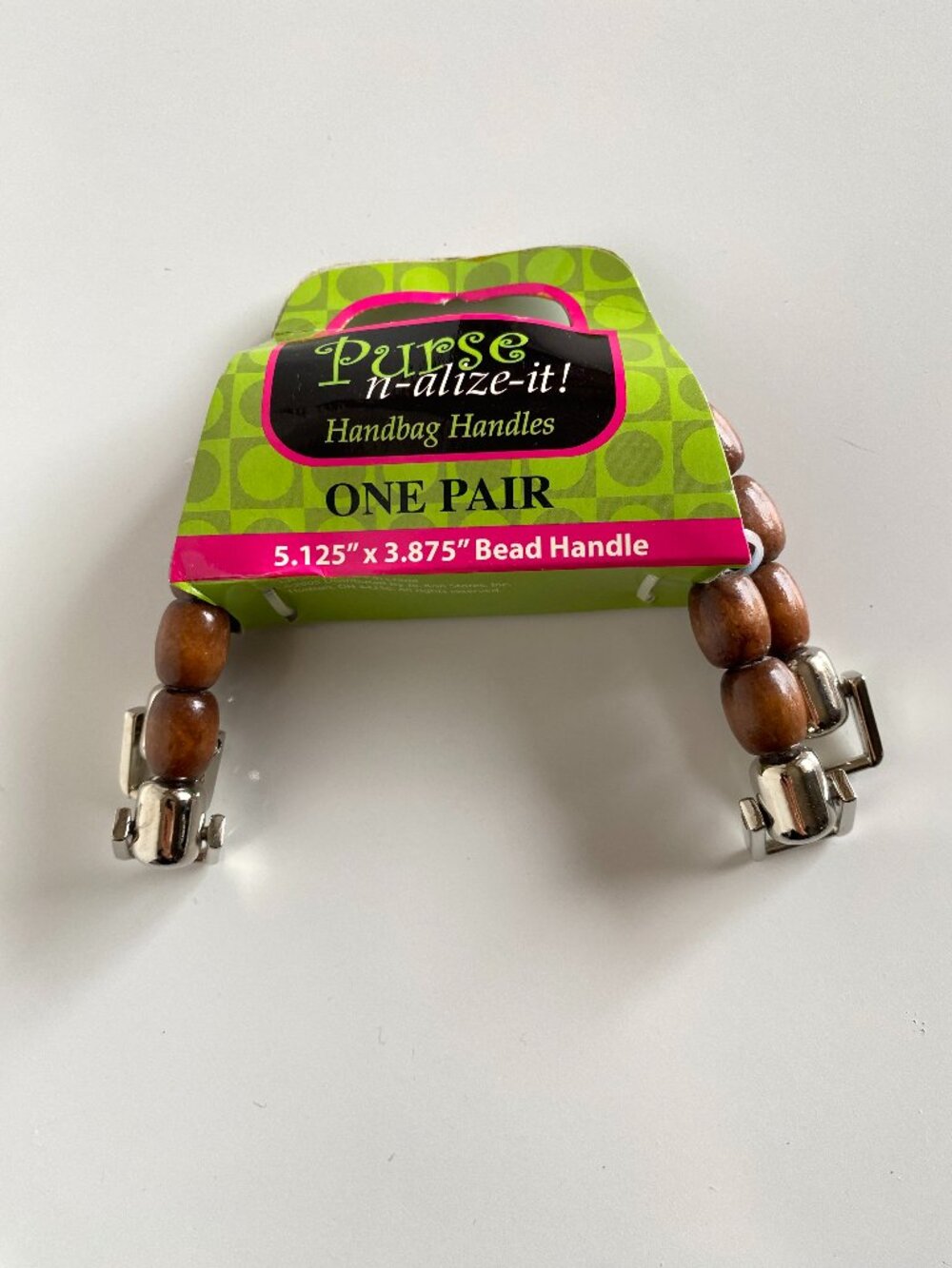 Vintage Purse n-alize-it Handbag Handles Craft Purse Wood Beaded Handles